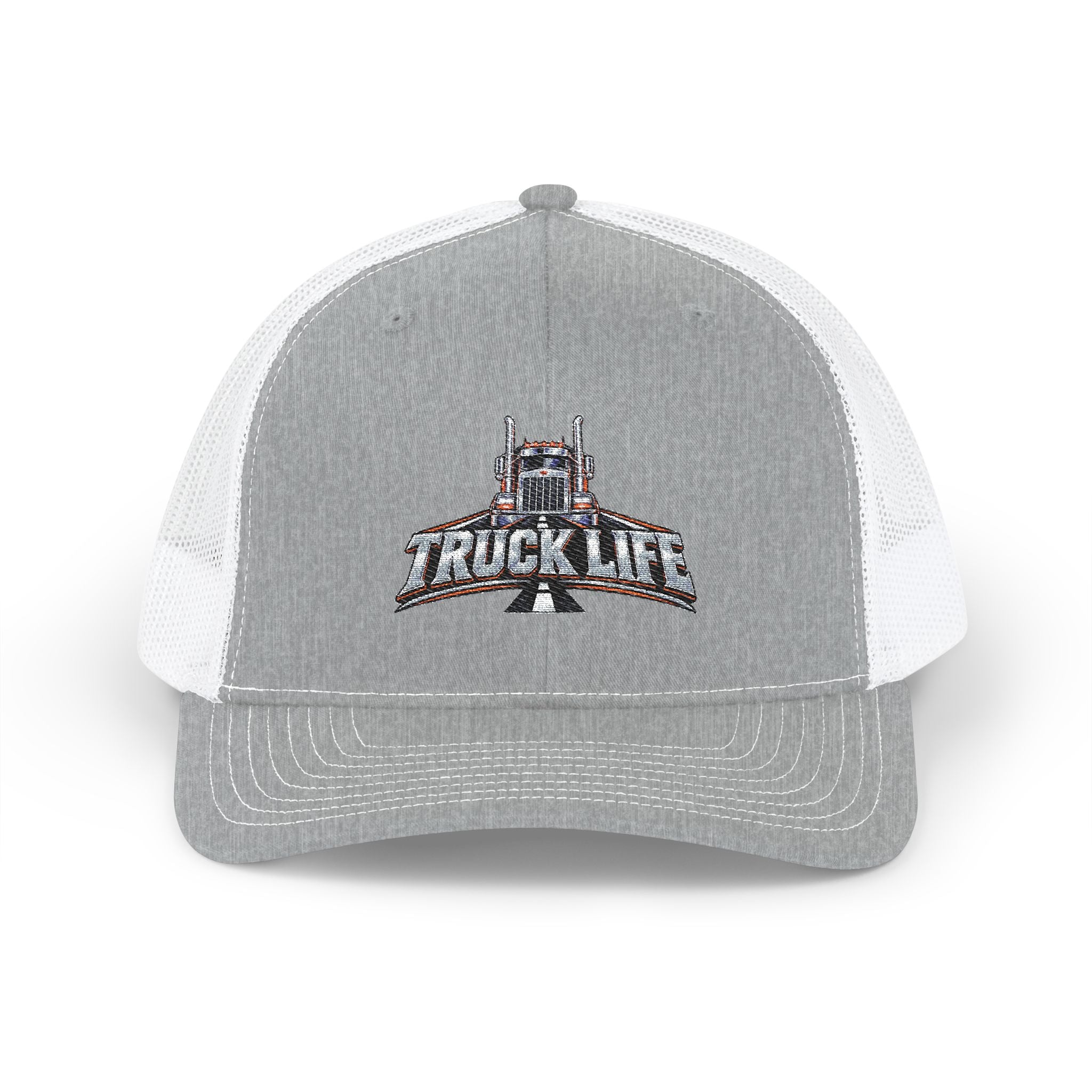 Truck Life Snapback Trucker Cap — Embroidered Semi Truck Dad Hat for Truckers & Road Lovers