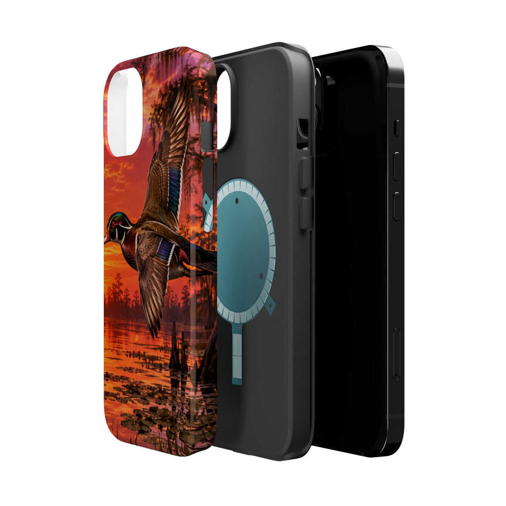 Wood Duck Sunset Phone Case — Magnetic Impact-Resistant