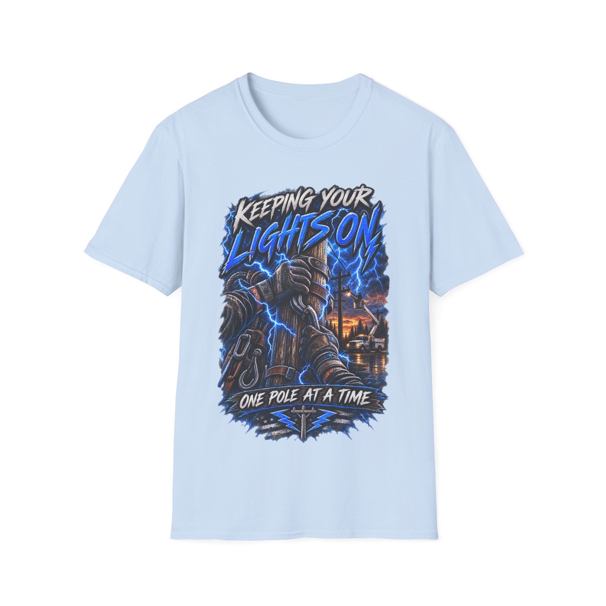 Keeping Your Lights On T-Shirt — Electric Storm Graphic Tee