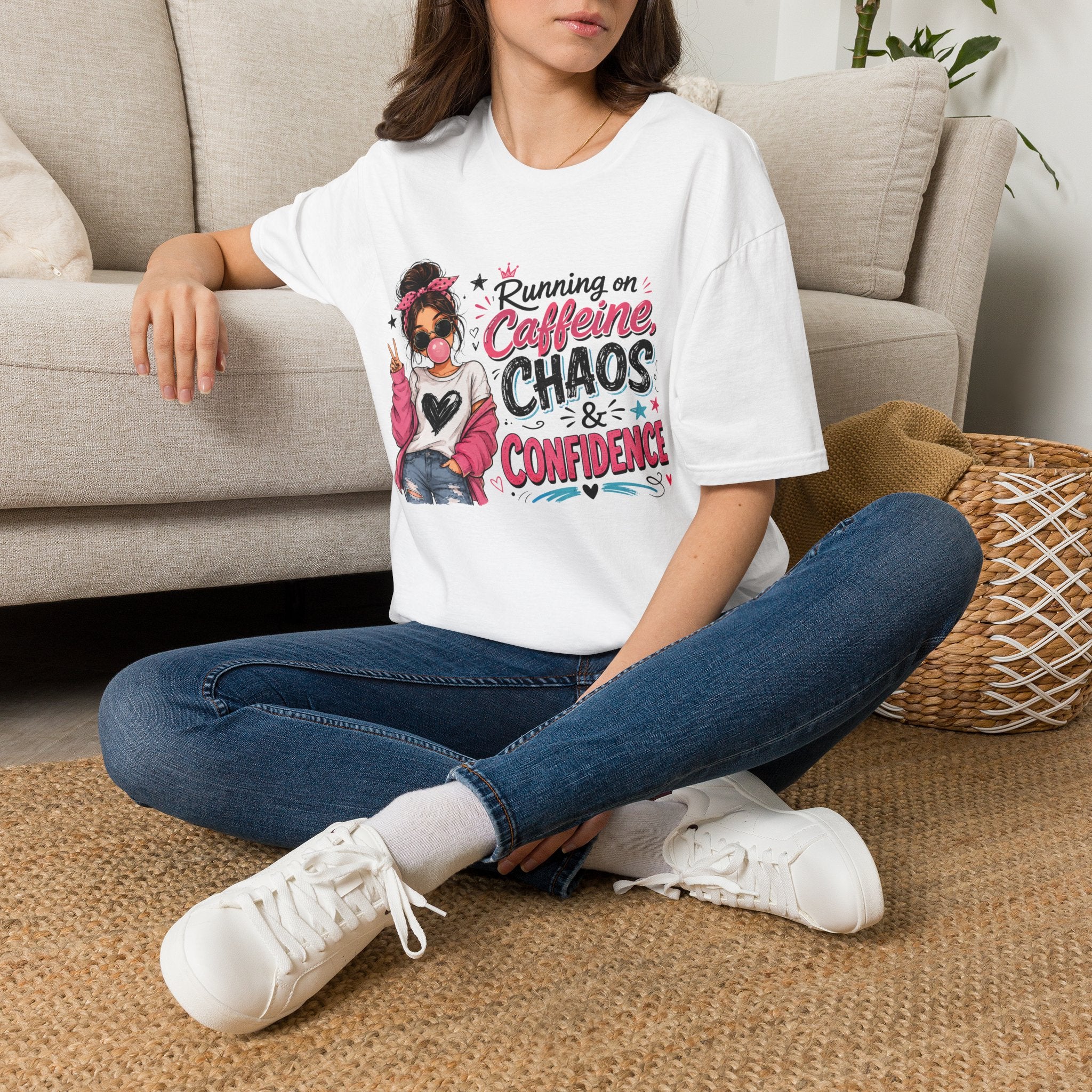 Running on Caffeine, Chaos & Confidence T-Shirt