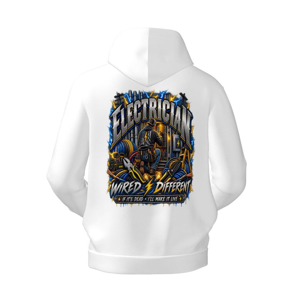 Mens Hoodie with Pockets Electrician