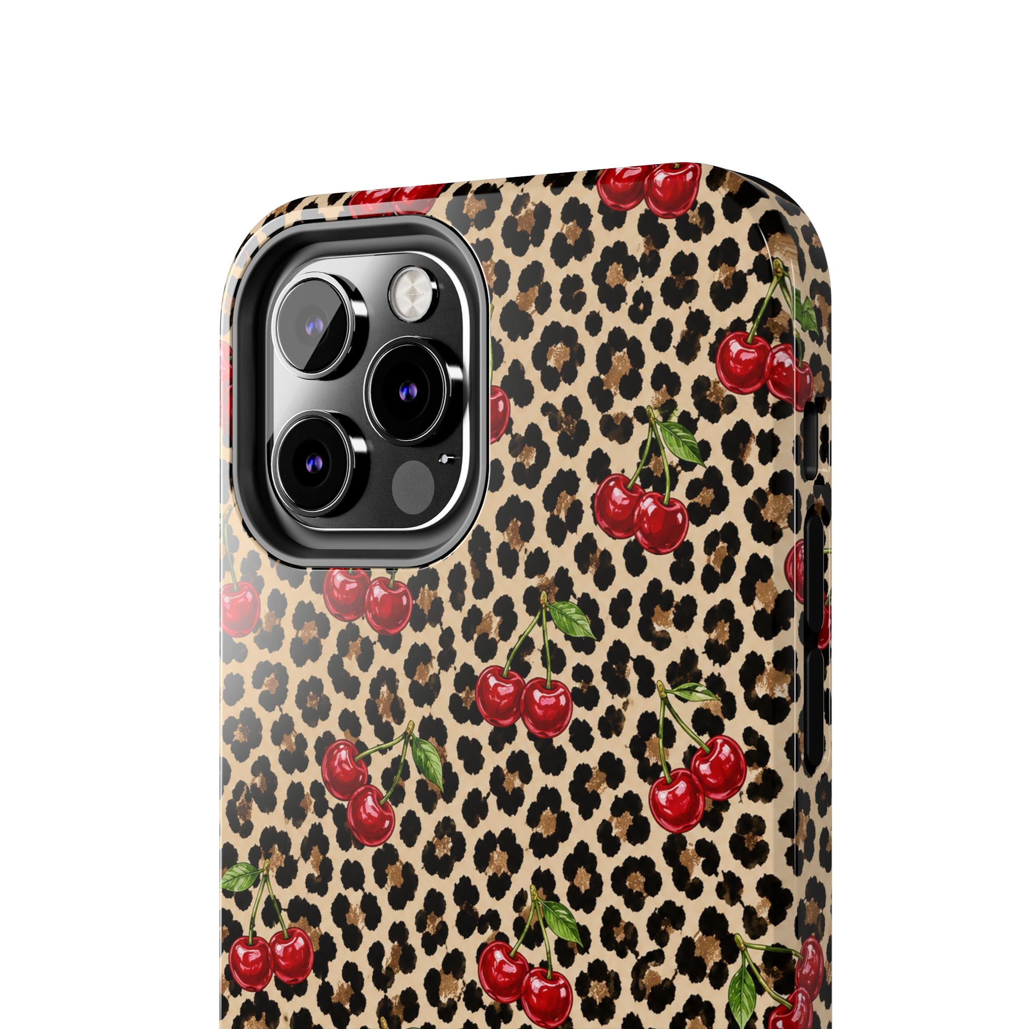 Cherry Leopard Tough Phone Case