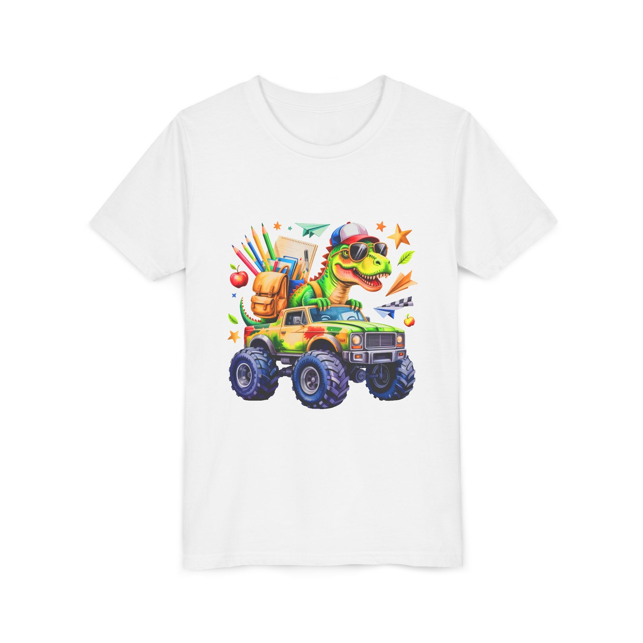 Dino School Monster Truck Kids Tee
