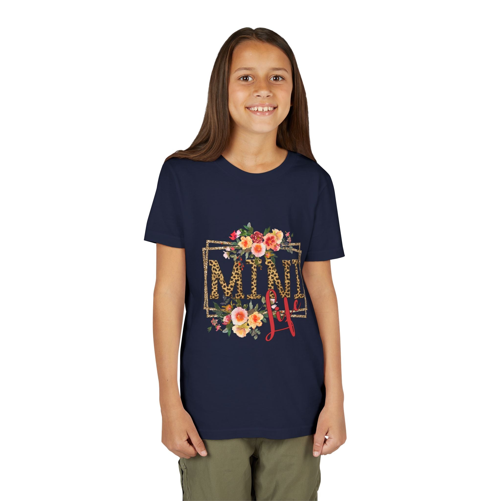 Mini Me Floral Leopard Youth Tee