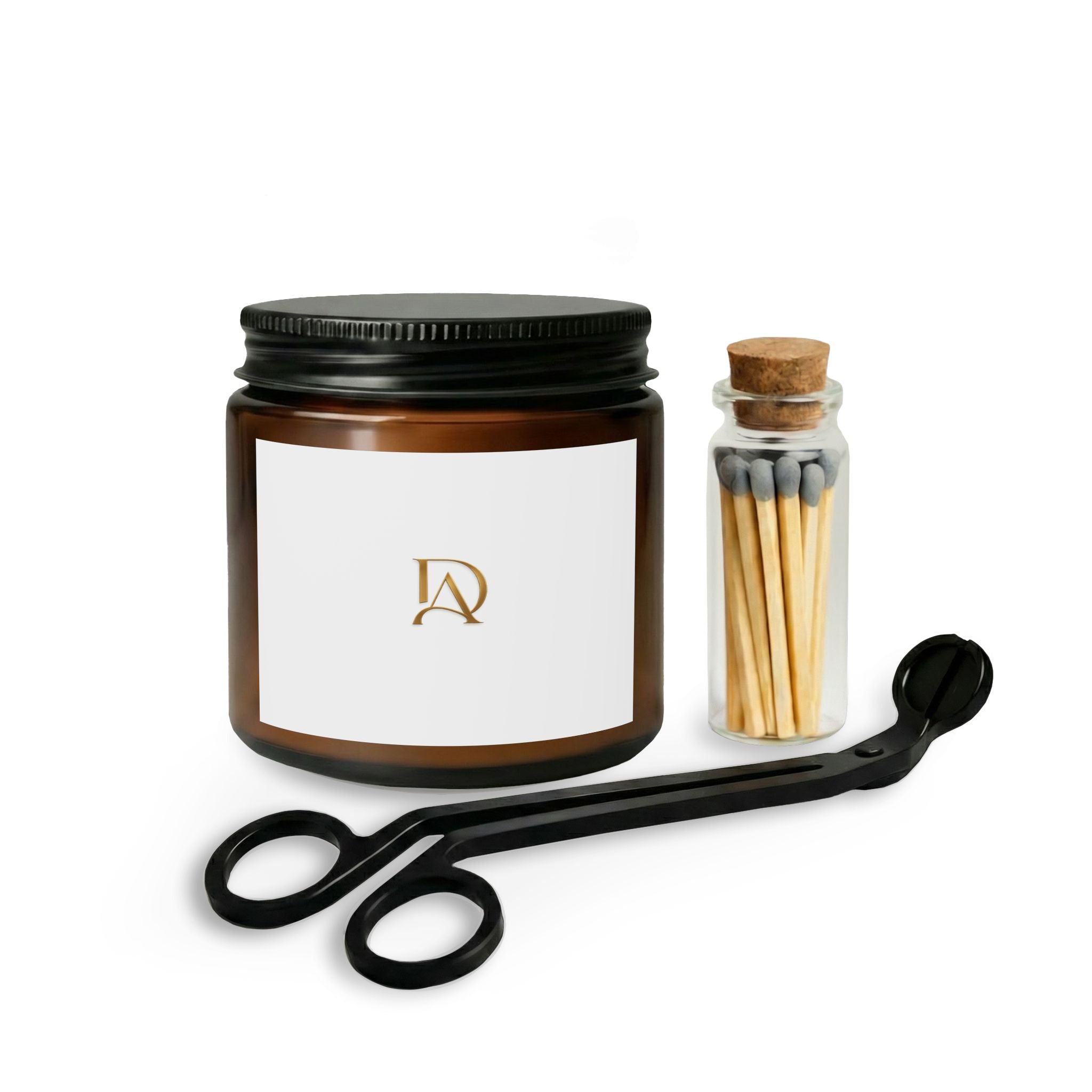 Luxury Scented Candle Gift Set with Matches & Wick Trimmer