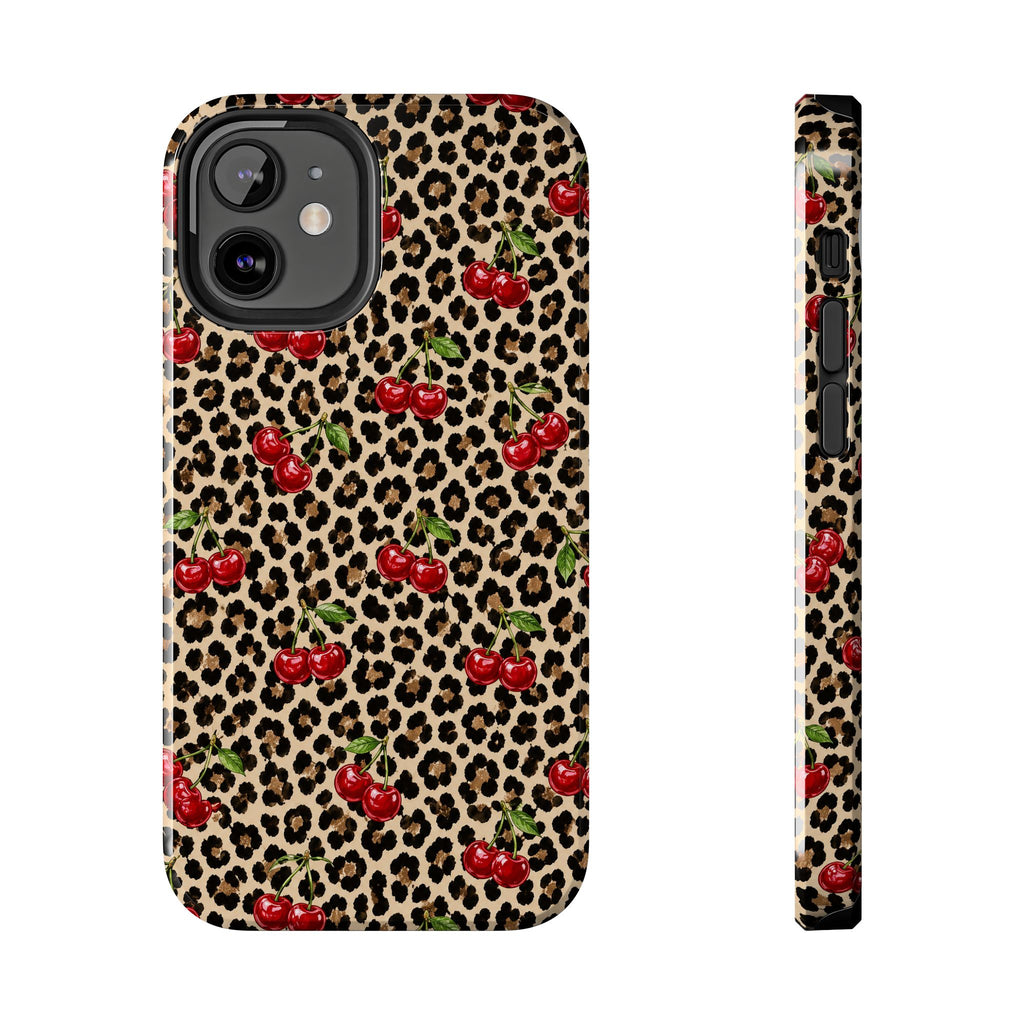 Cherry Leopard Tough Phone Case