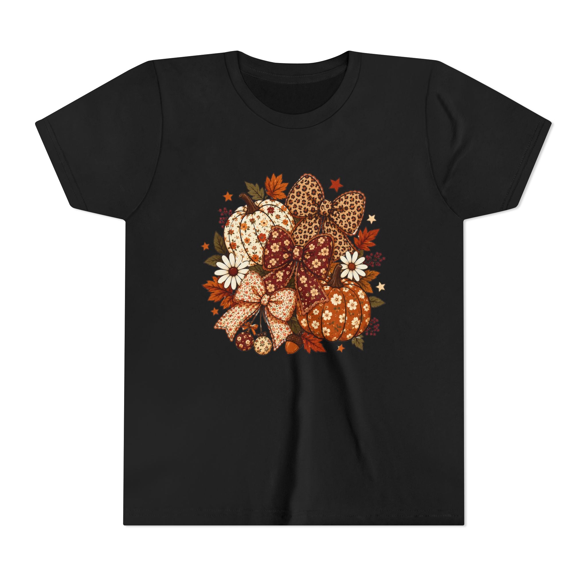 Youth Tee — Autumn Pumpkin Bouquet Graphic Shirt