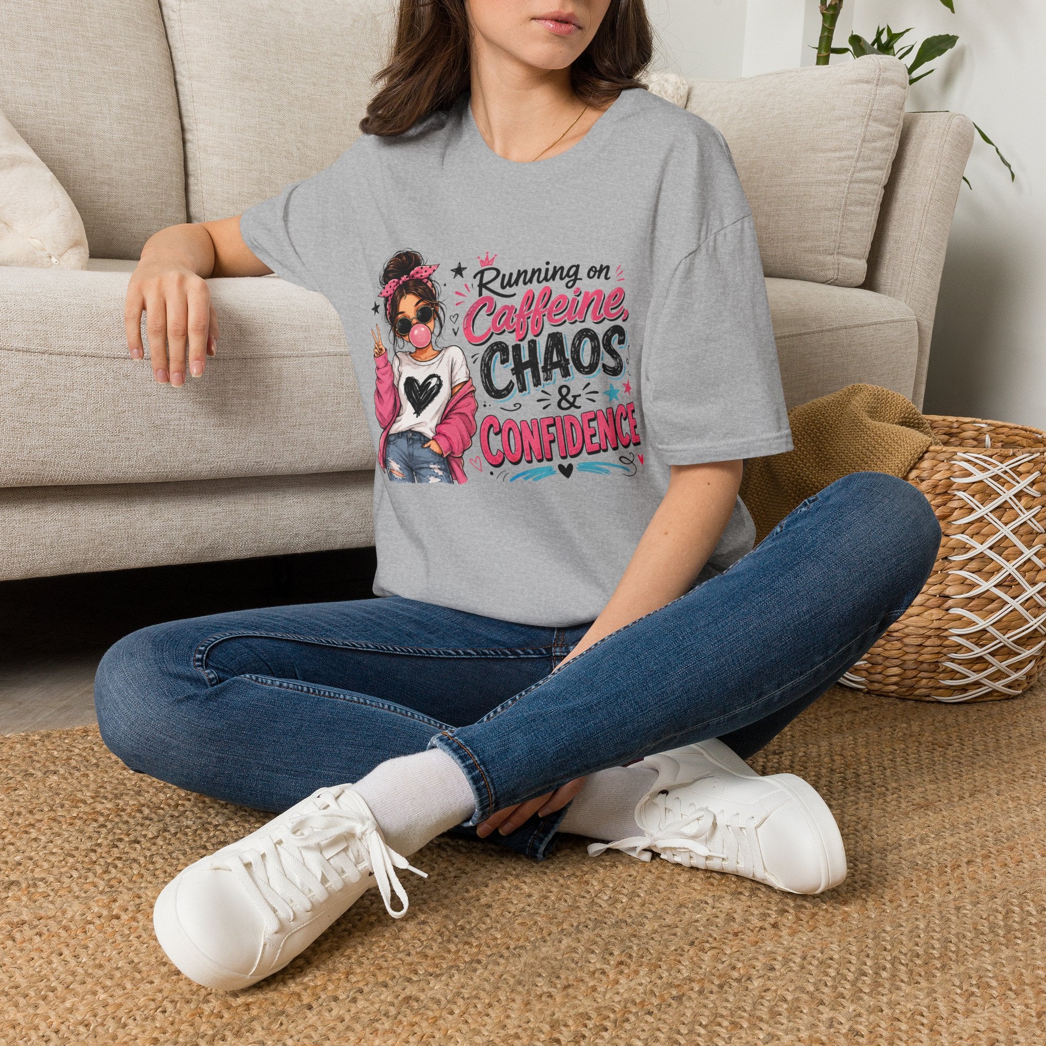 Running on Caffeine, Chaos & Confidence T-Shirt