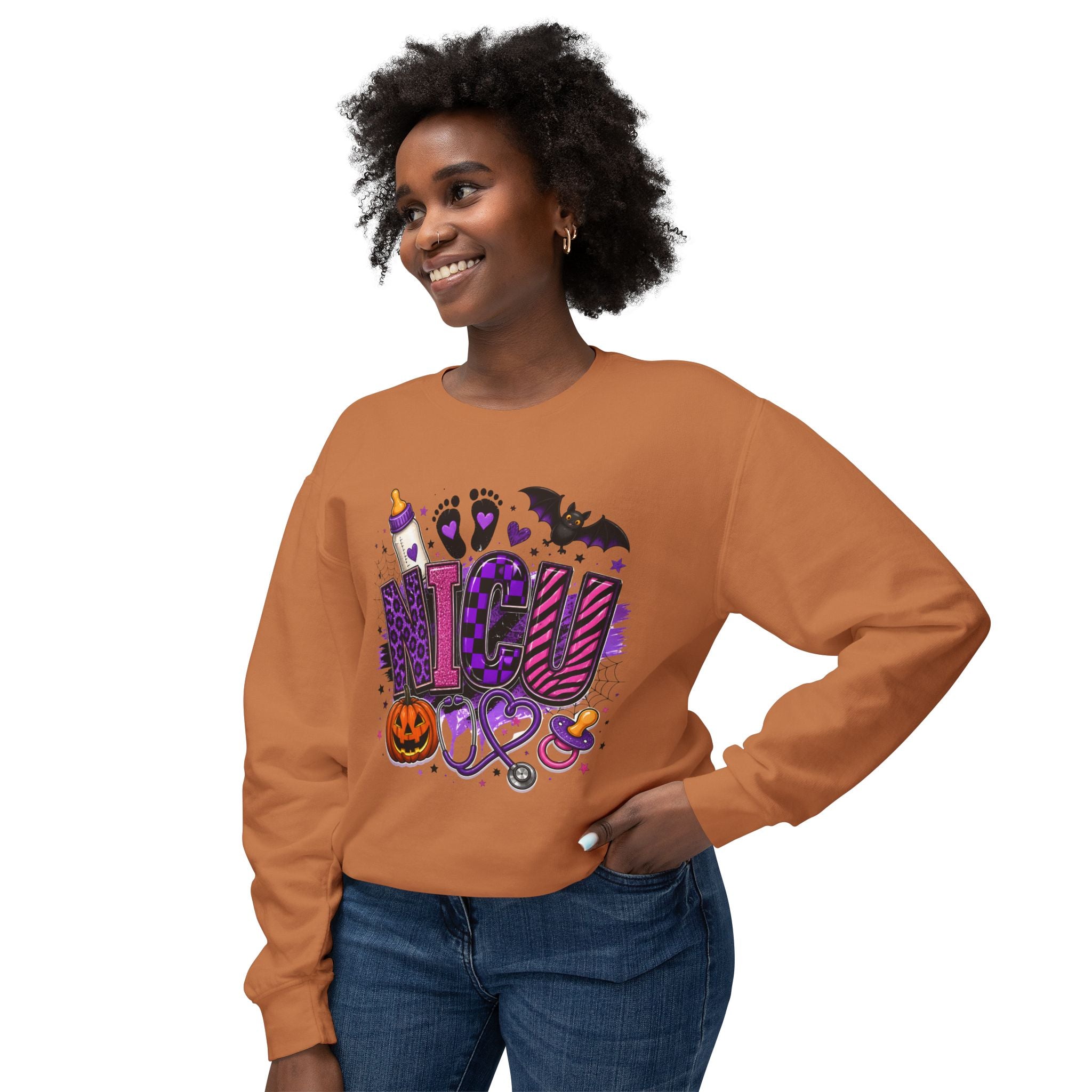 NICU Nurse Halloween Crewneck Sweatshirt