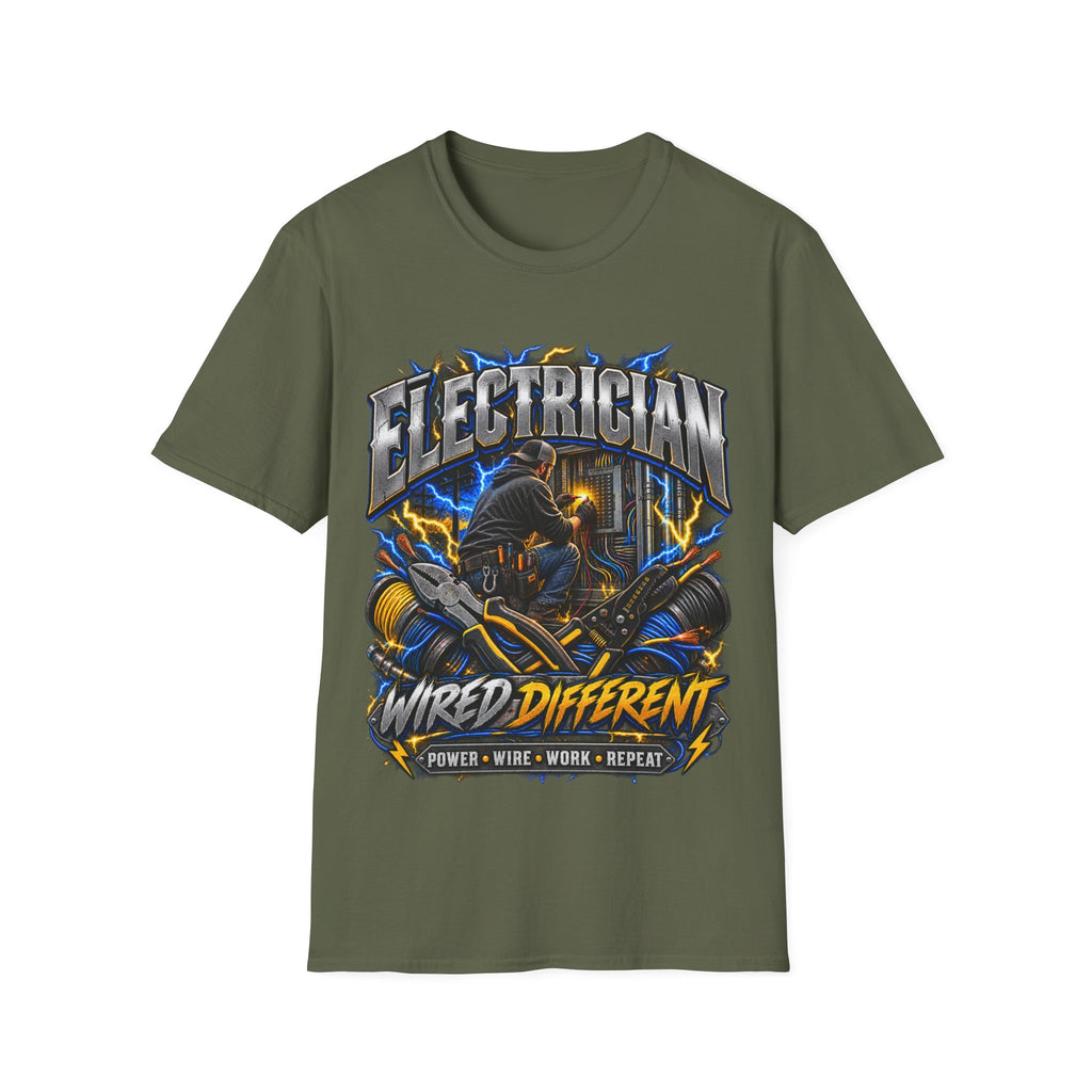 Electrician T-Shirt — Wired Different Graphic Tee