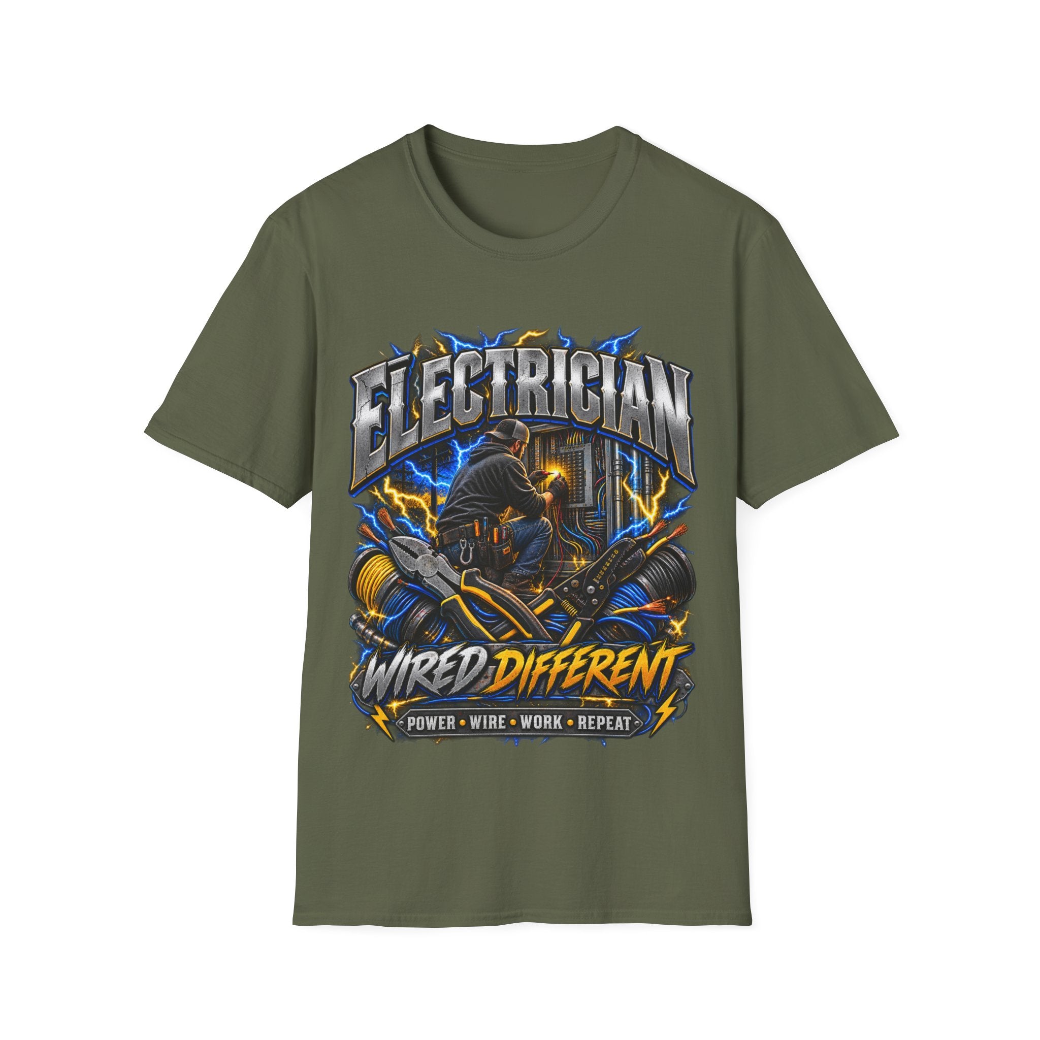 Electrician T-Shirt — Wired Different Graphic Tee