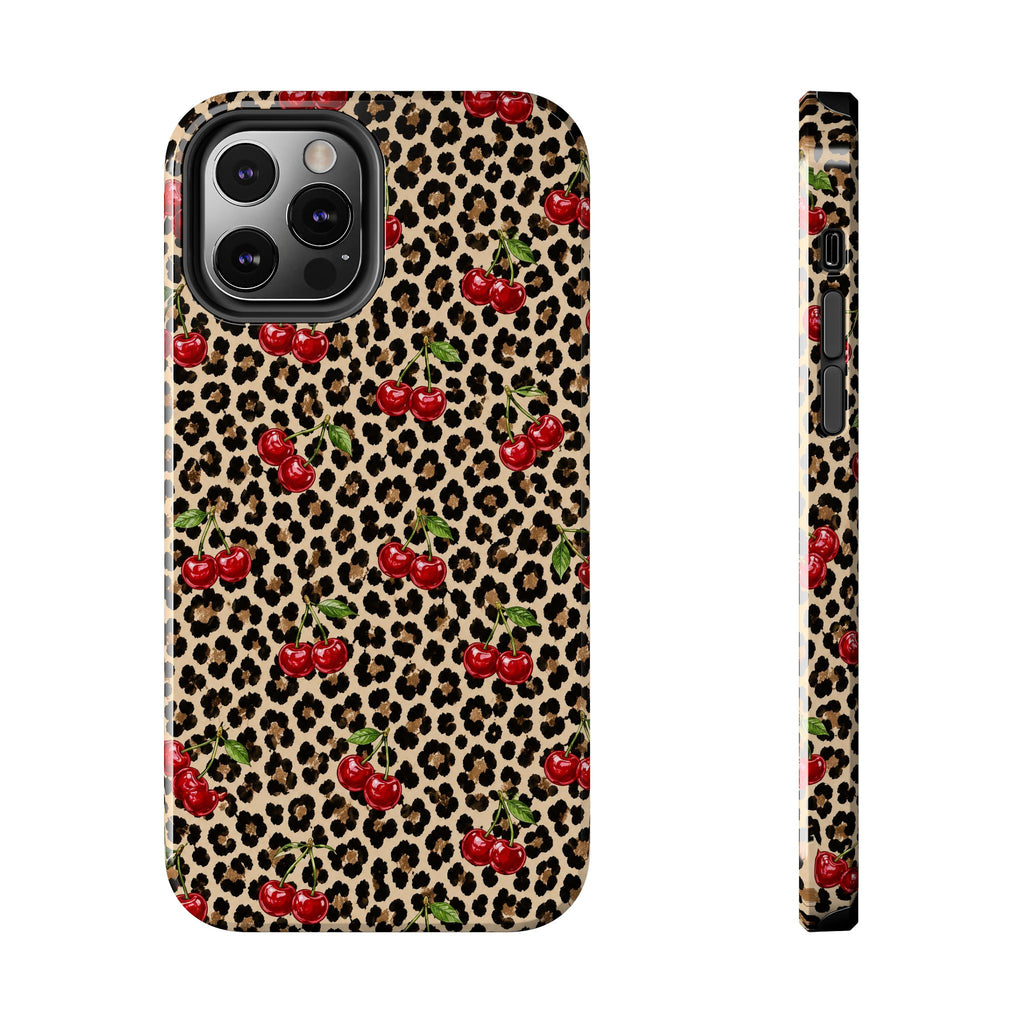 Cherry Leopard Tough Phone Case