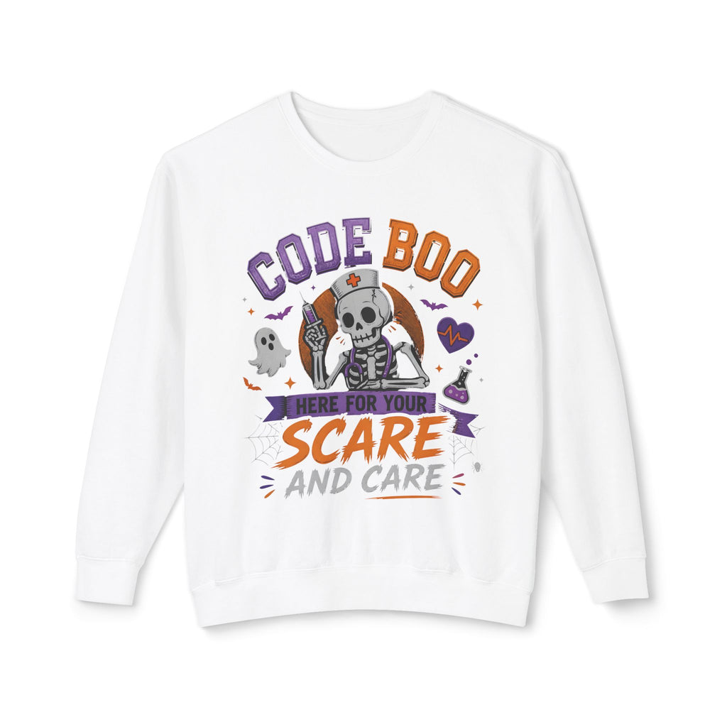 Nurse Skeleton 'Code Boo' Sweatshirt