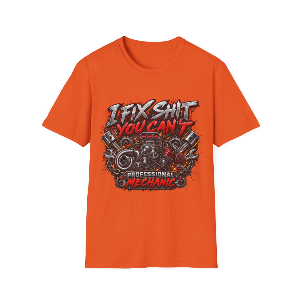 Mechanic T‑Shirt — "I Fix Shit You Can't" Vintage Garage Tee