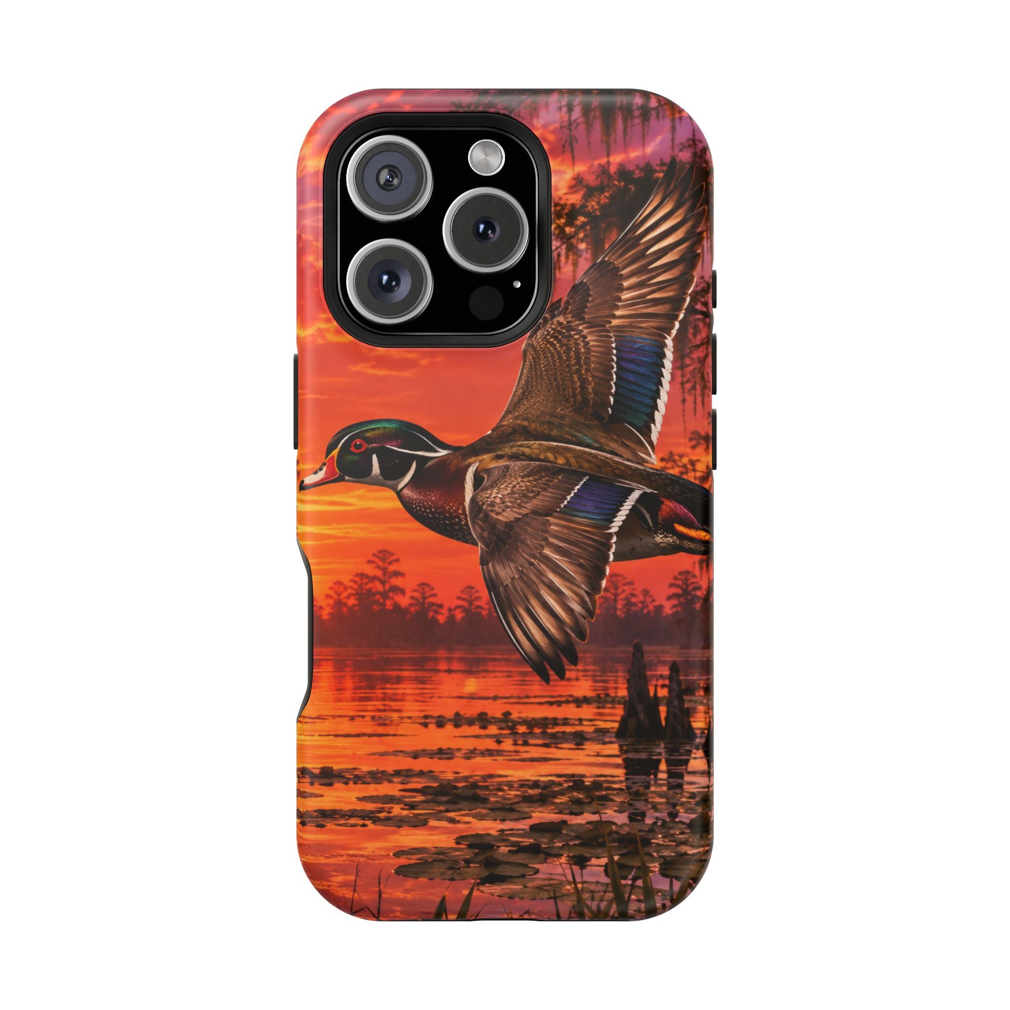 Wood Duck Sunset Phone Case — Magnetic Impact-Resistant