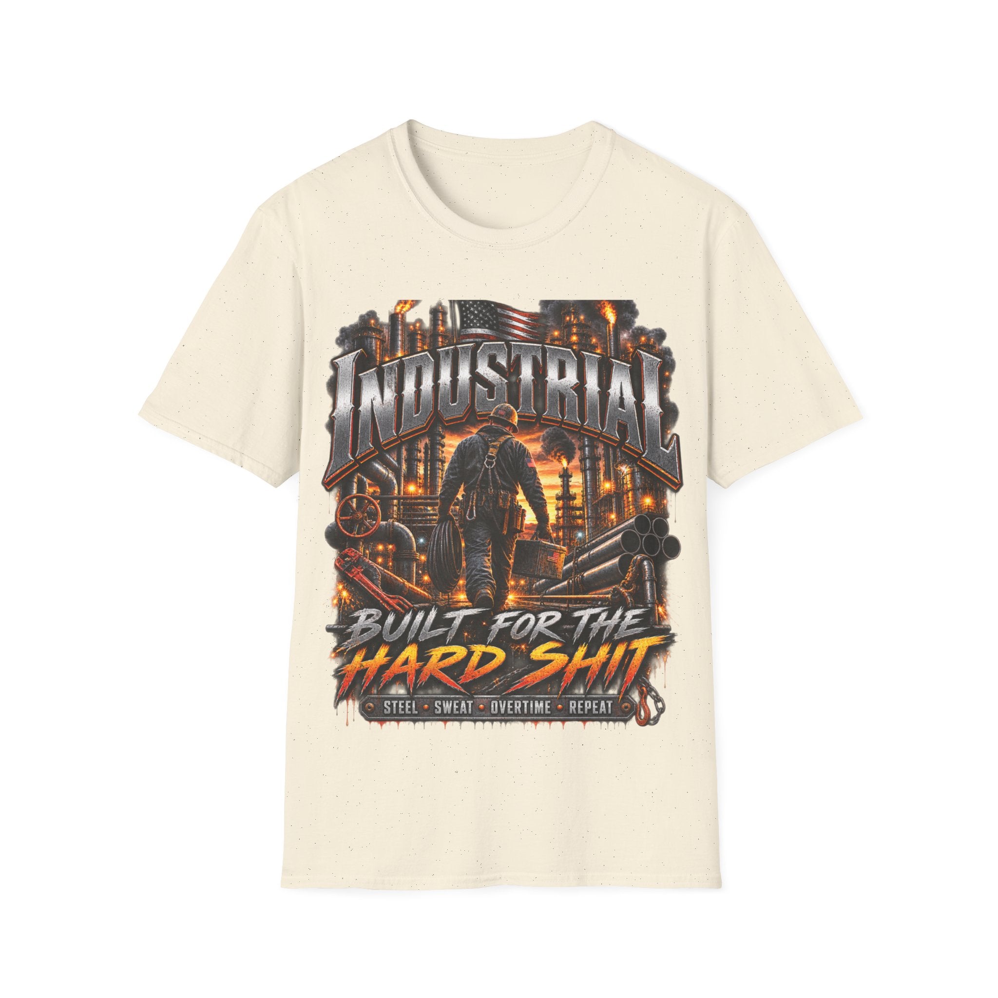 Industrial Worker T-Shirt — "Built for the Hard Shift" Graphic Tee