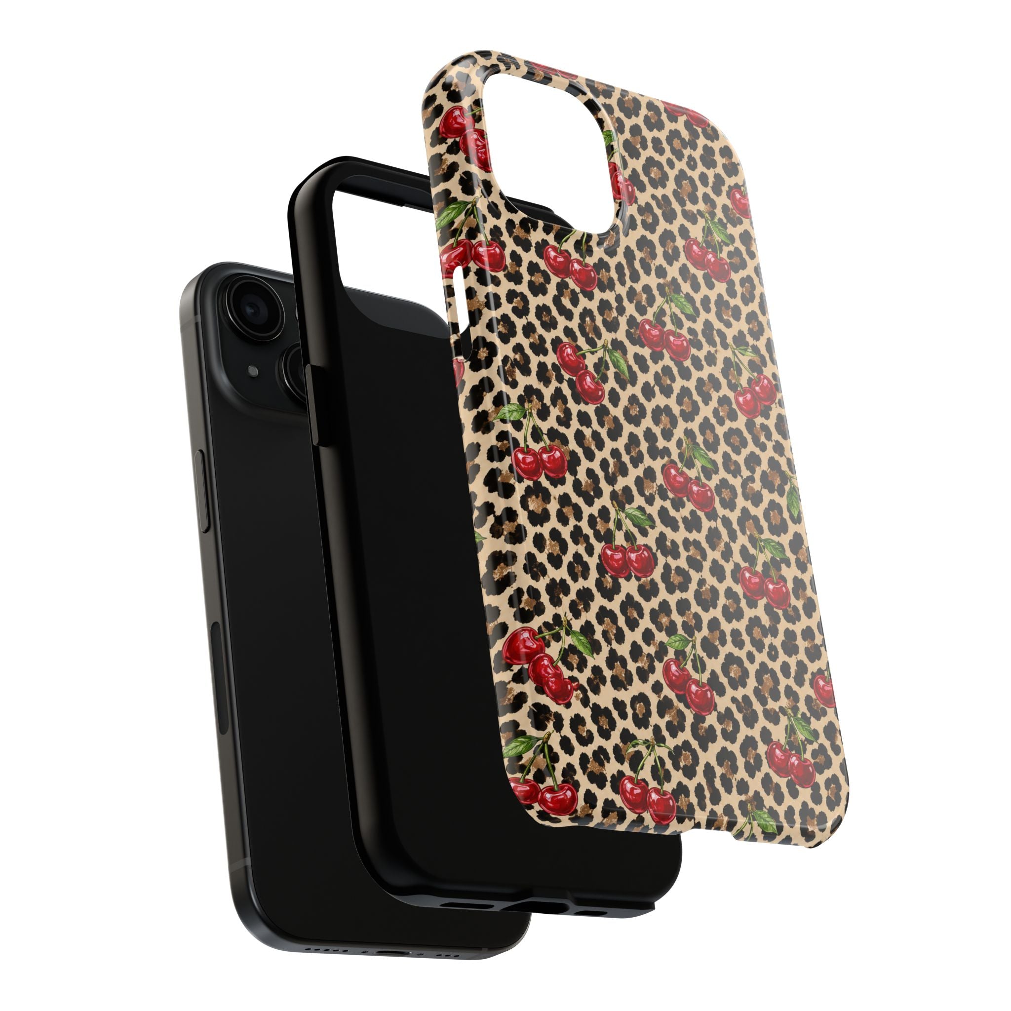 Cherry Leopard Tough Phone Case