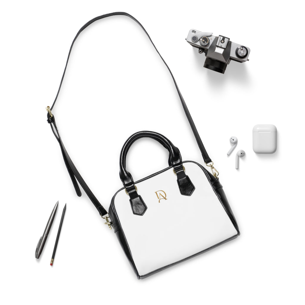 Classic White & Black Shoulder Purse
