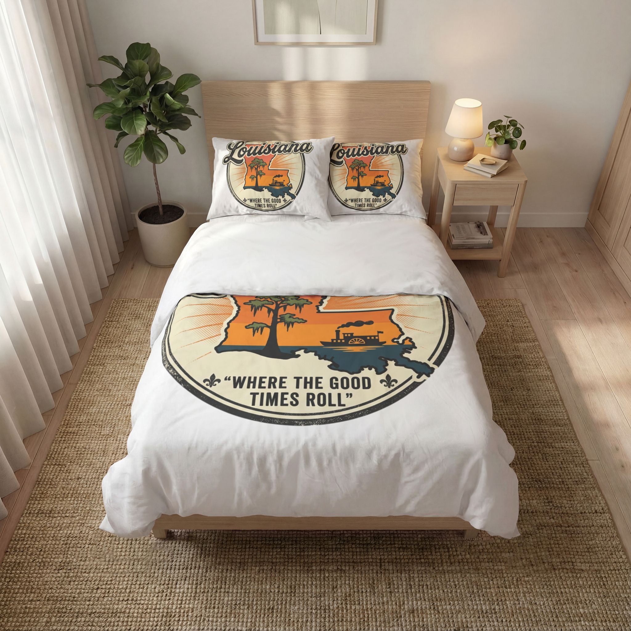 Quilted Duvet Cover Set — Bedding (3-Piece)