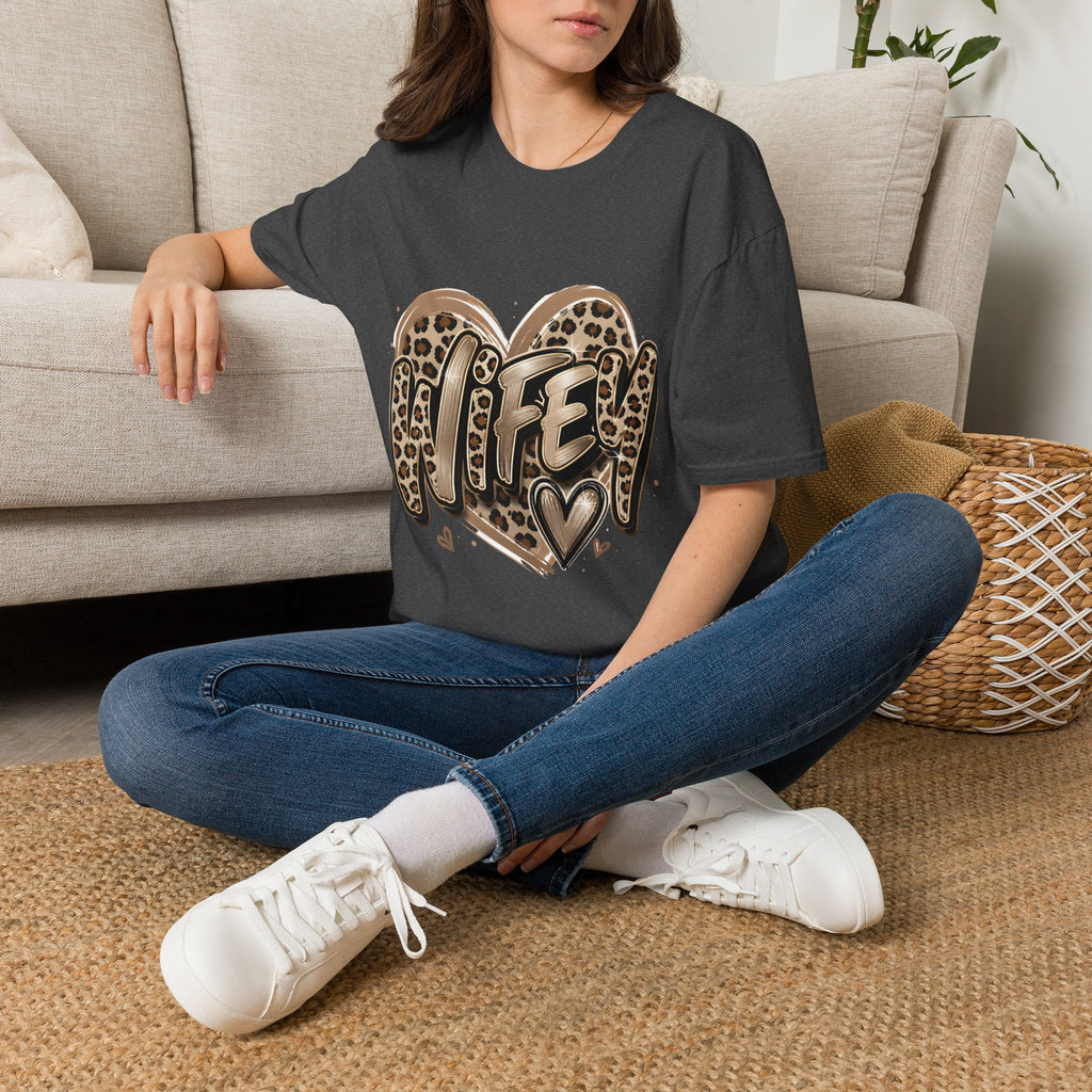 Mom Heart Leopard T‑Shirt