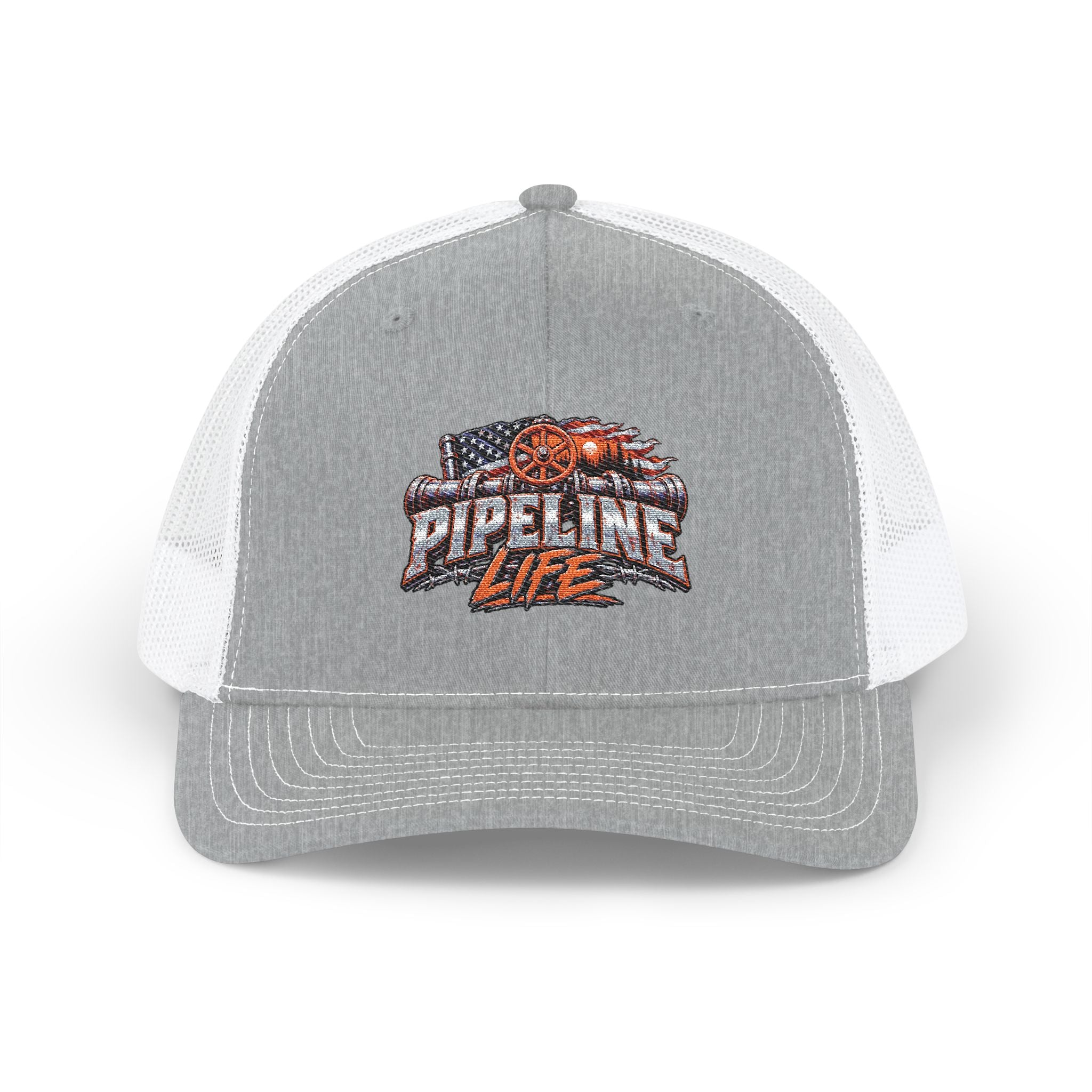 Lifeline Firefighter Trucker Hat — USA Flag Badge Snapback