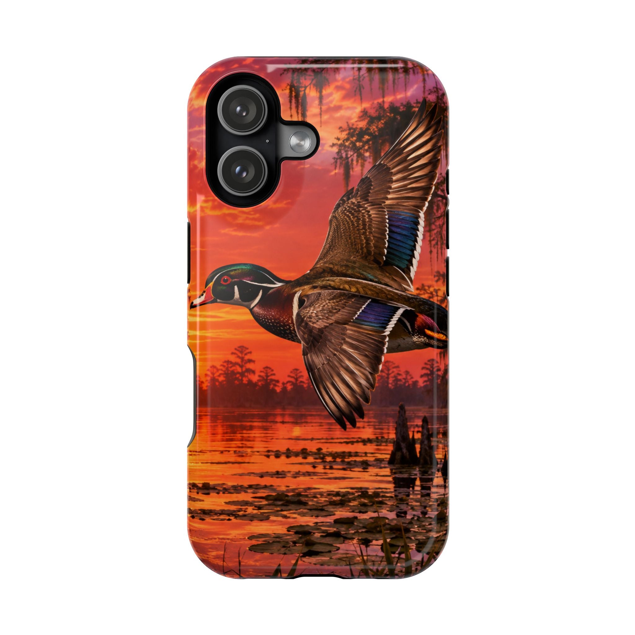 Wood Duck Sunset Phone Case — Magnetic Impact-Resistant