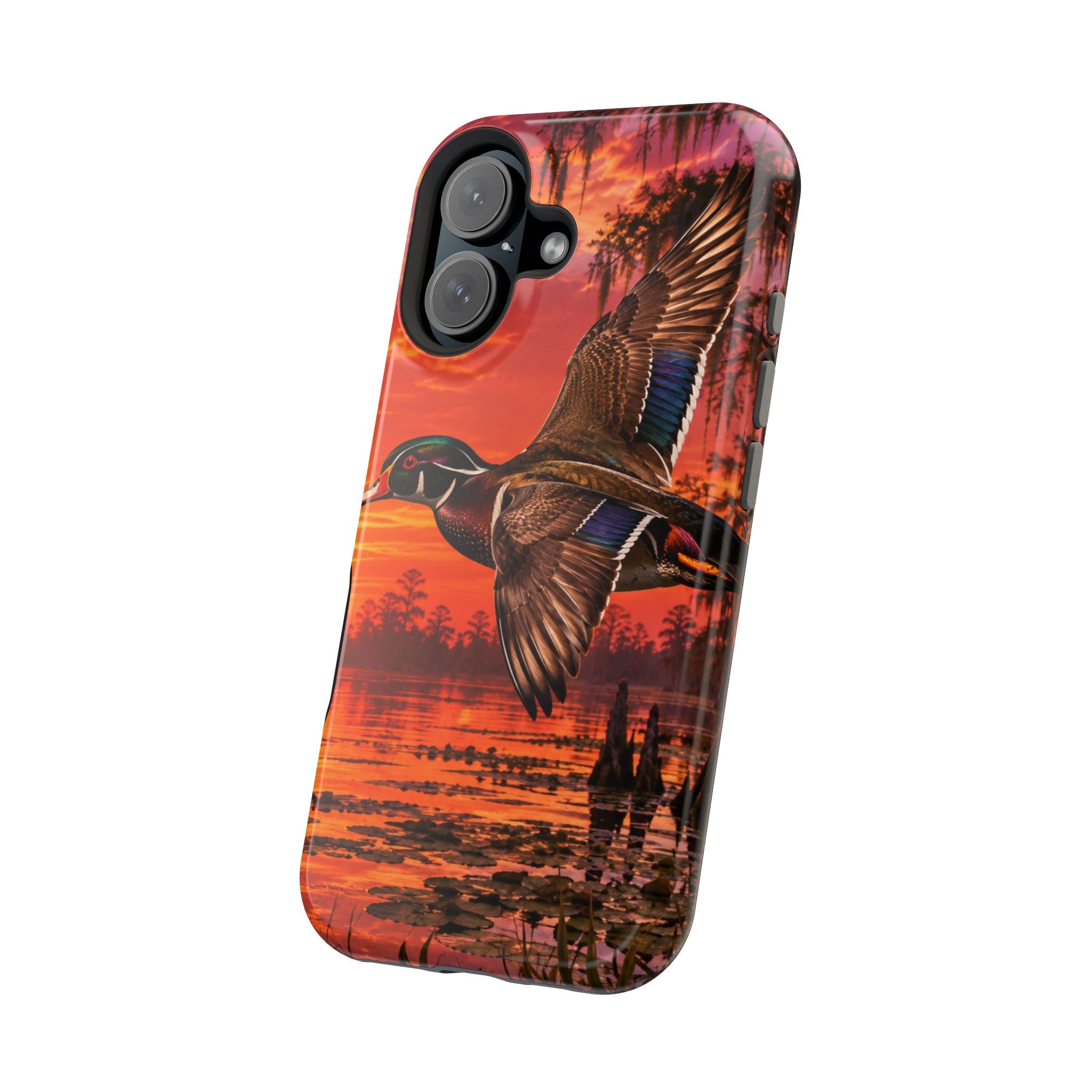 Wood Duck Sunset Phone Case — Magnetic Impact-Resistant