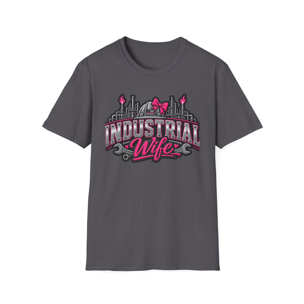 Industrial Wife T-Shirt — Pink Bow Steel Mill Apparel
