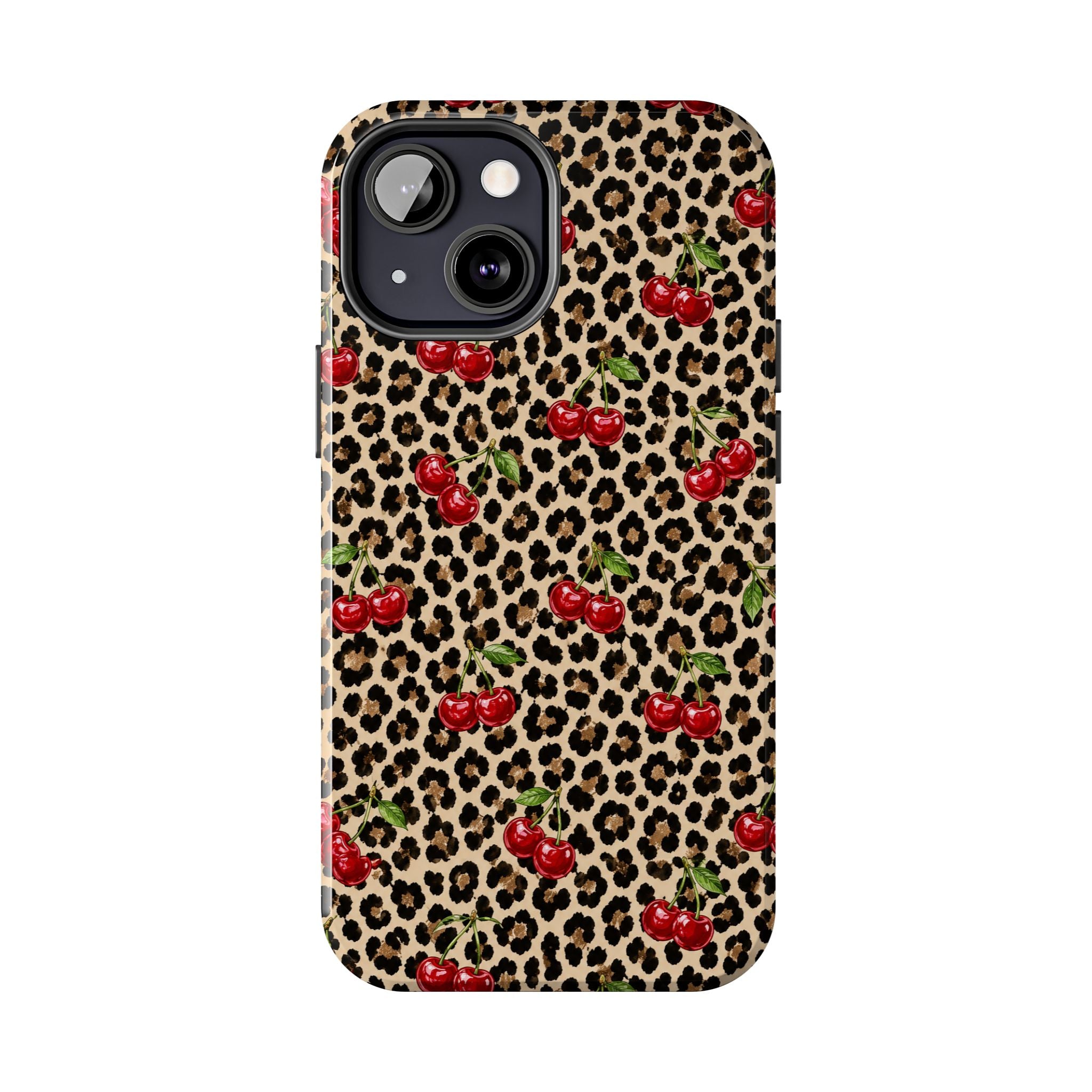 Cherry Leopard Tough Phone Case
