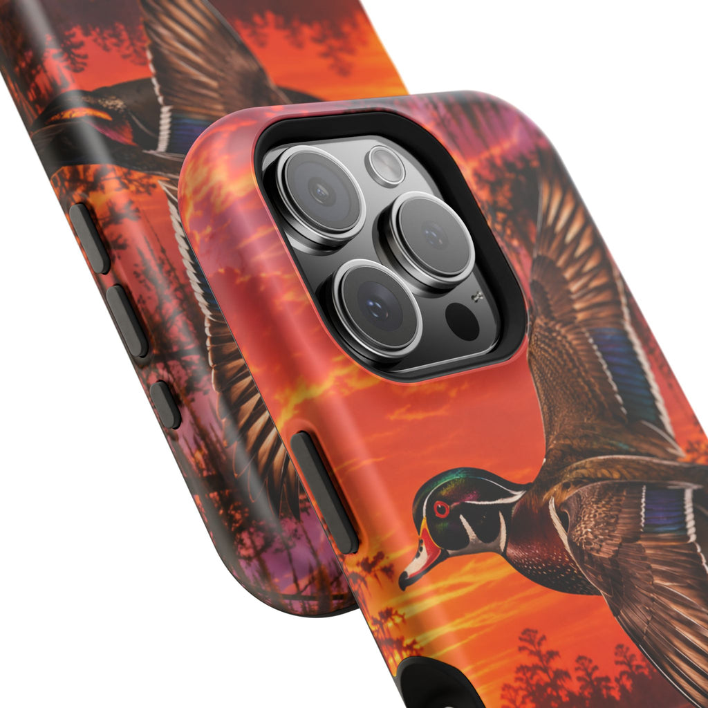 Wood Duck Sunset Phone Case — Magnetic Impact-Resistant