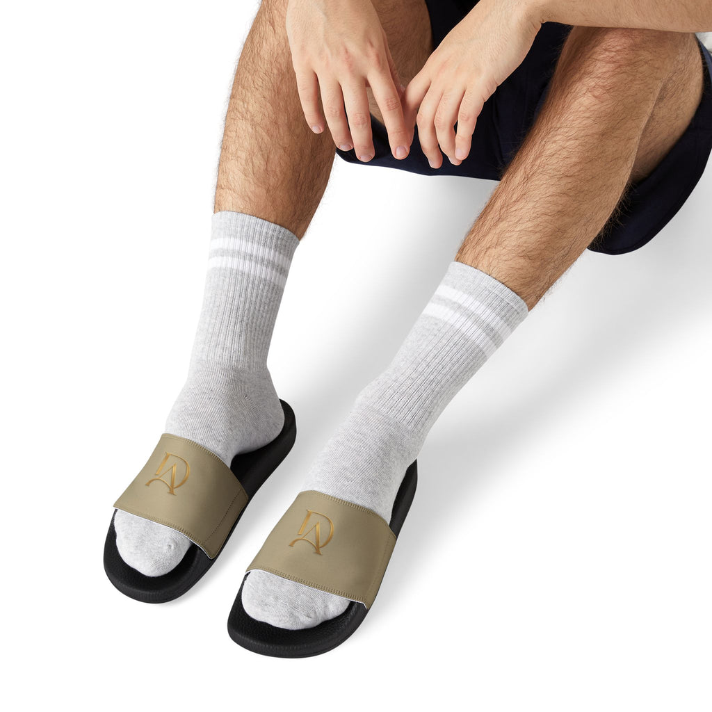 Men's Adjustable Slide Sandals — Removable Strap, Cushioned Pool & Casual Slides