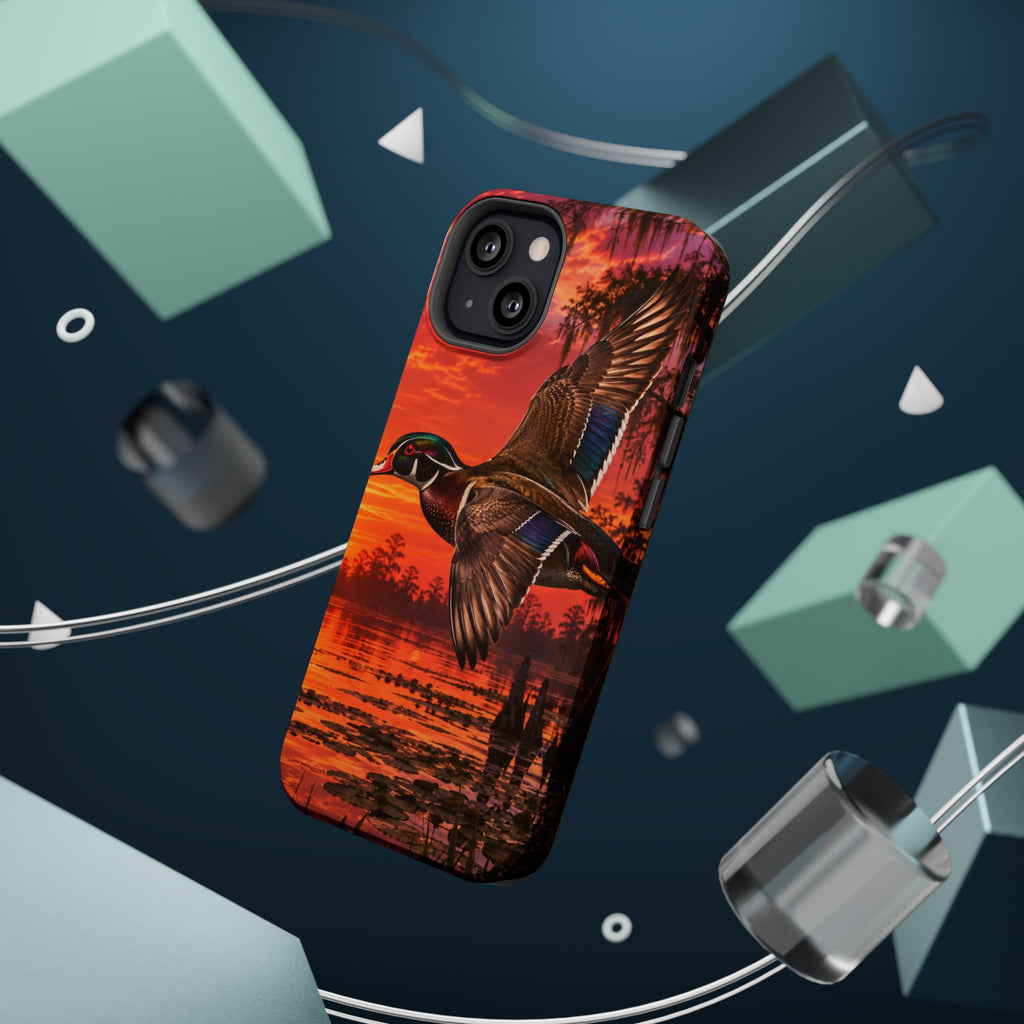 Wood Duck Sunset Phone Case — Magnetic Impact-Resistant