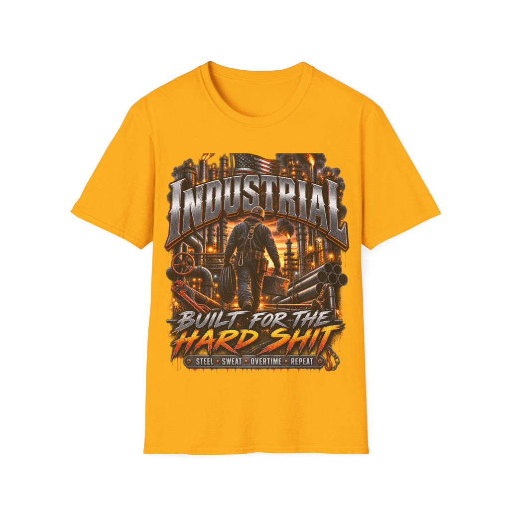 Industrial Worker T-Shirt — "Built for the Hard Shift" Graphic Tee