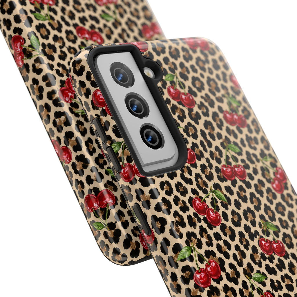 Cherry Leopard Tough Phone Case