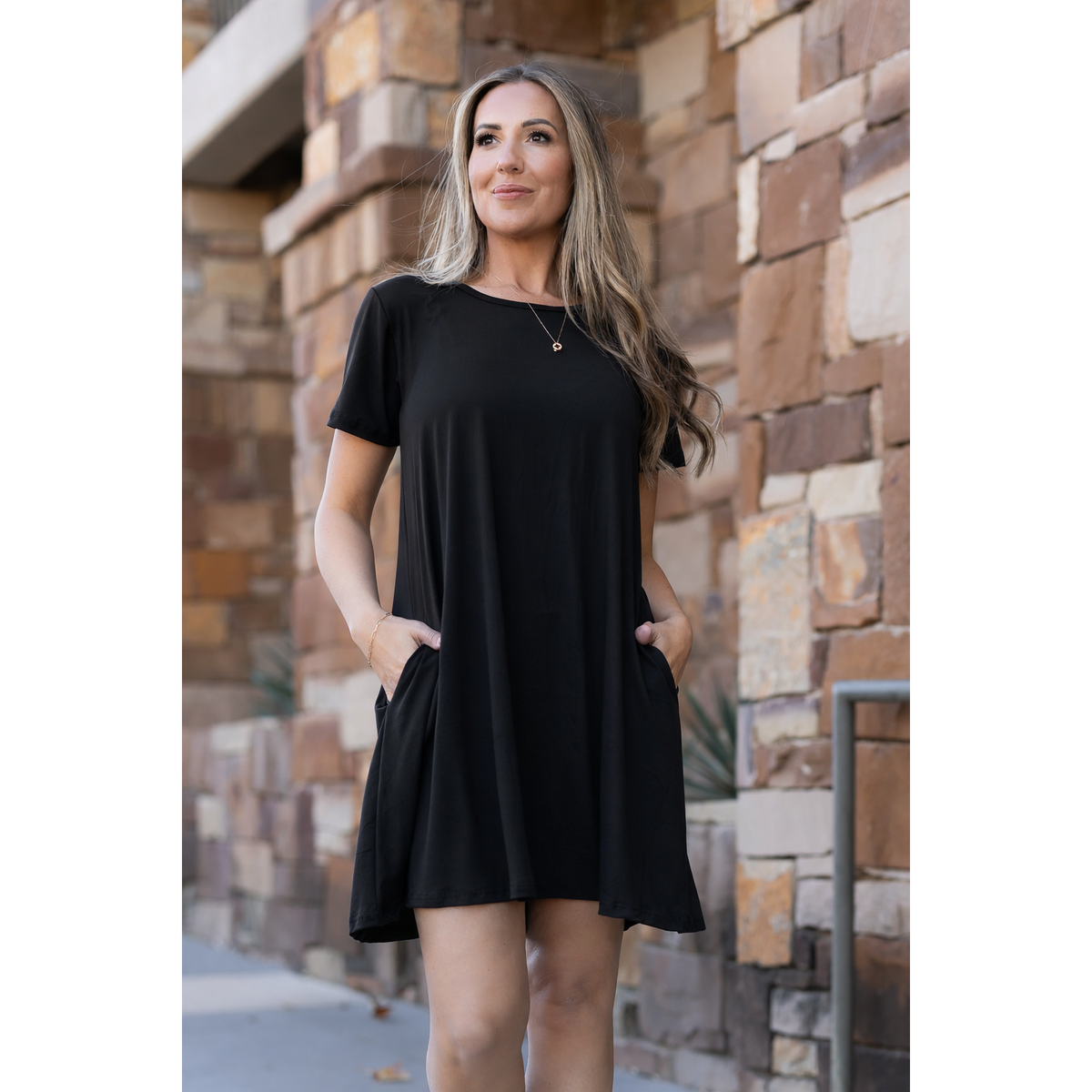 Iris - Black Swing Dress