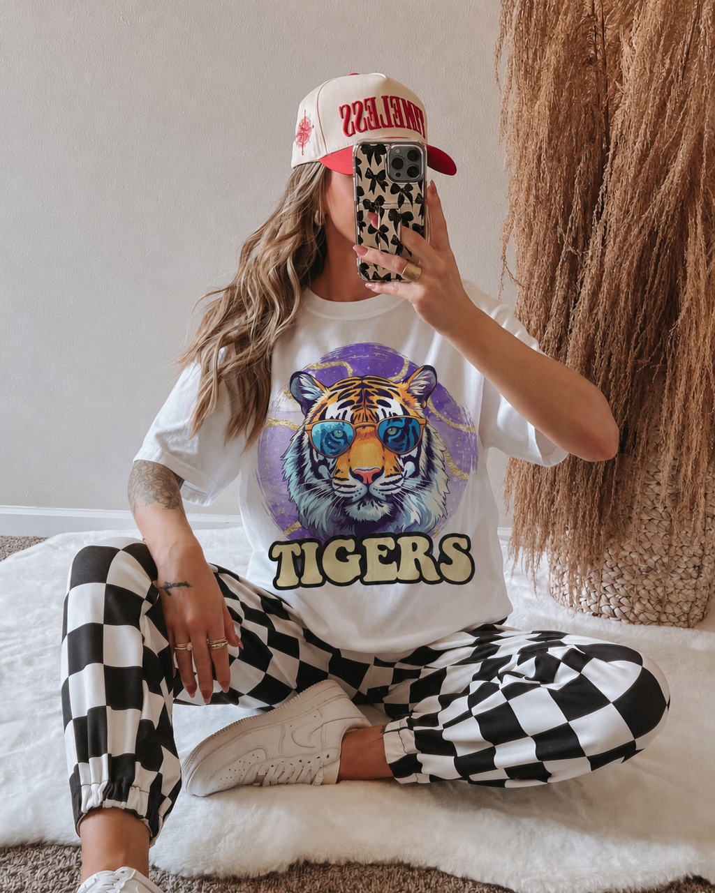 Purple & Gold Retro "LSU" Tigers Graphic Tee