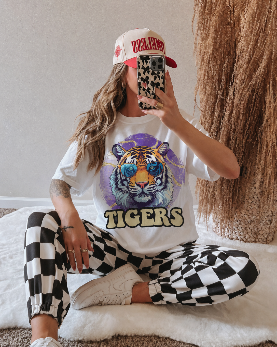 Purple & Gold Retro "LSU" Tigers Graphic Tee