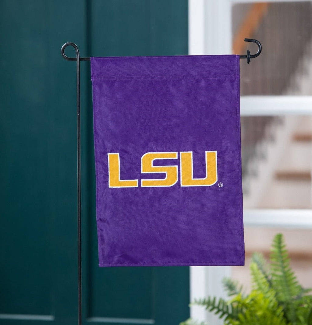 LSU Tigers Garden Flag 2 Sided Applique Logo