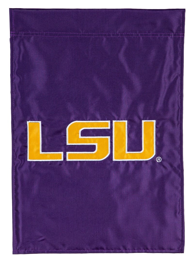 LSU Tigers Garden Flag 2 Sided Applique Logo
