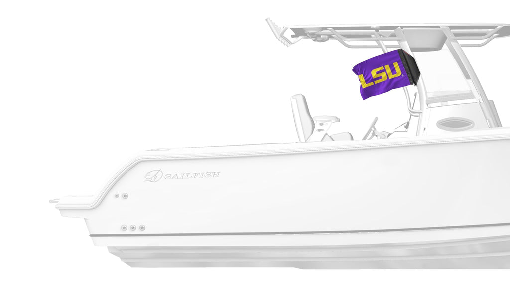LSU 11"x17" Forever Wave Flag for Boats