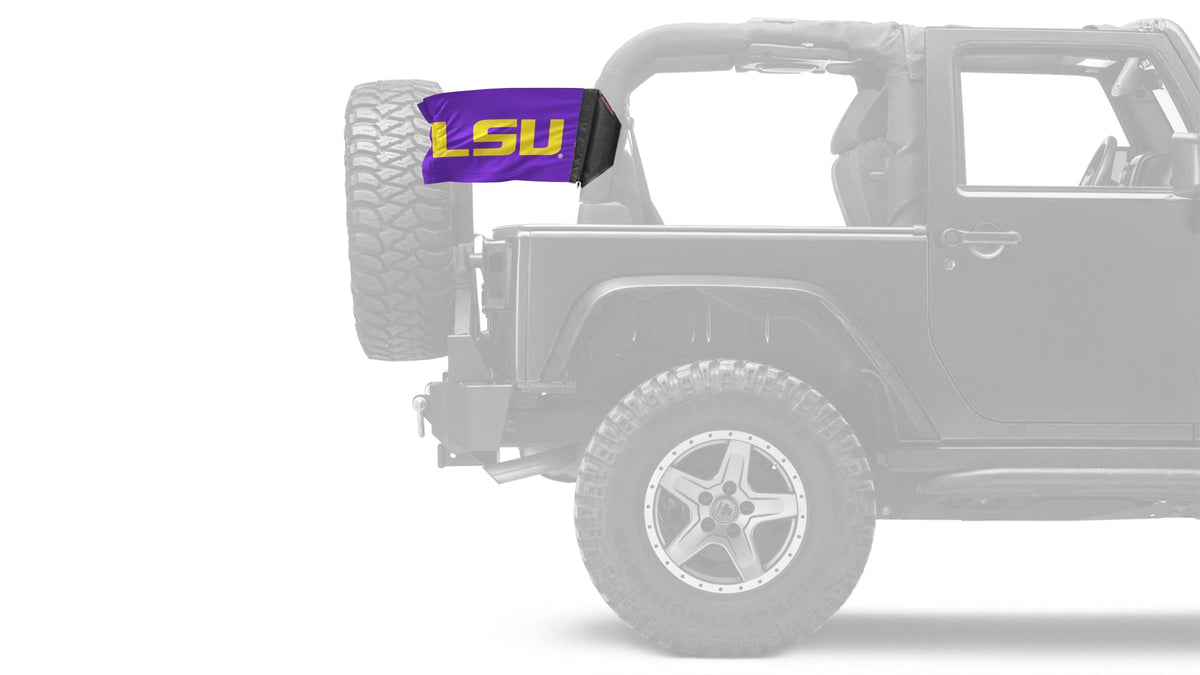 LSU 11"x17" Forever Wave Flag for Jeep Wrangler YJ 1986-1995