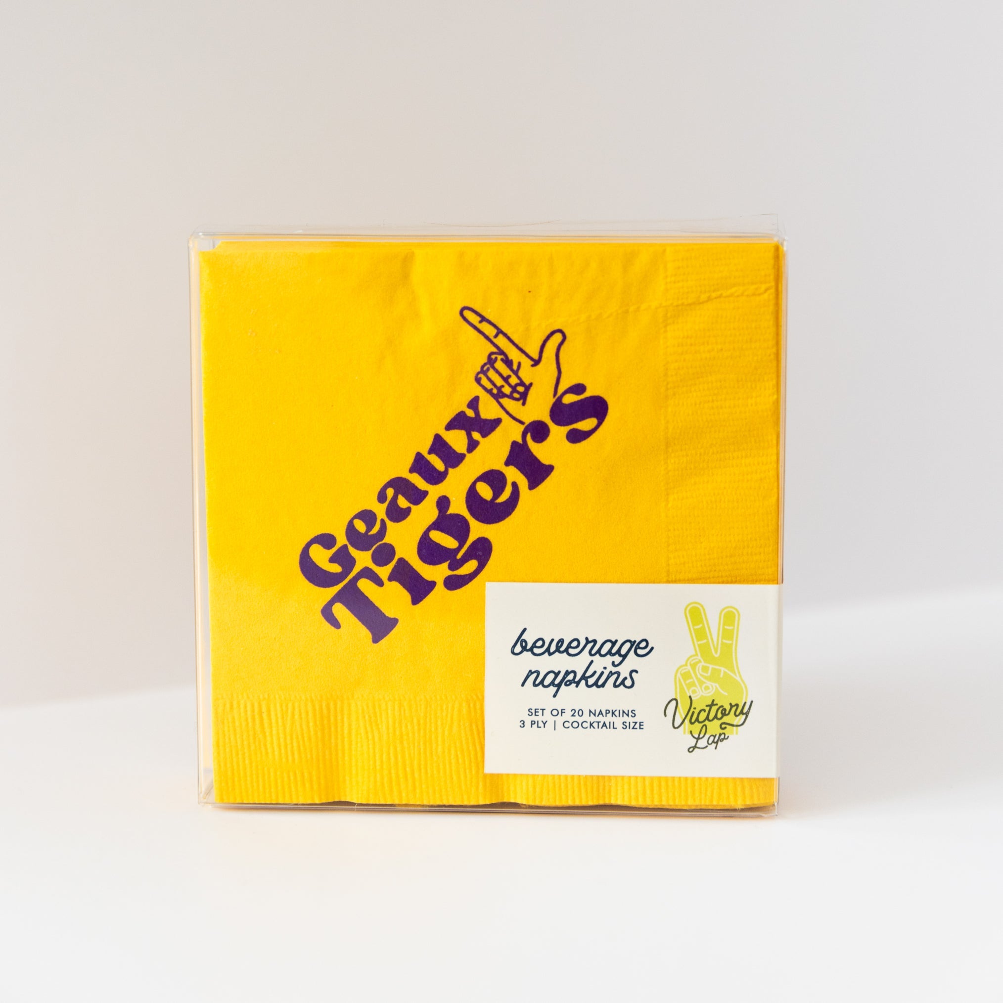 LSU Gold 3 ply Napkins Set of 25