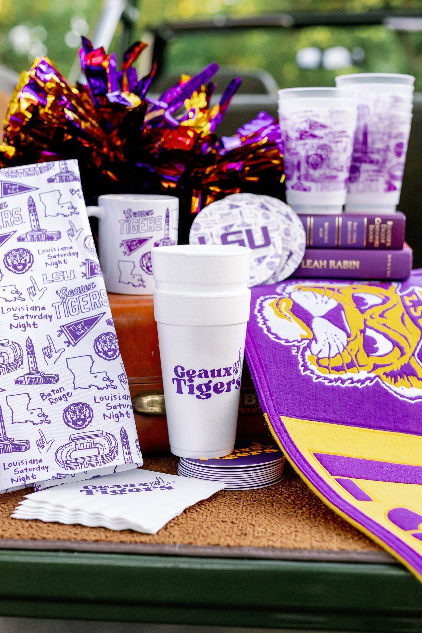 LSU Styrofoam Cups Set of 8 - 20 ounces