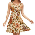 Sleeveless V Neck Dress floral print
