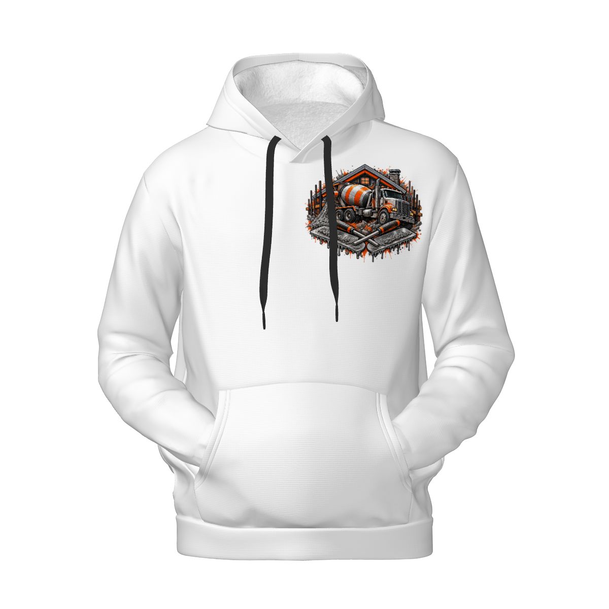 Mens Hoodie with Pockets Concrete Hoodie