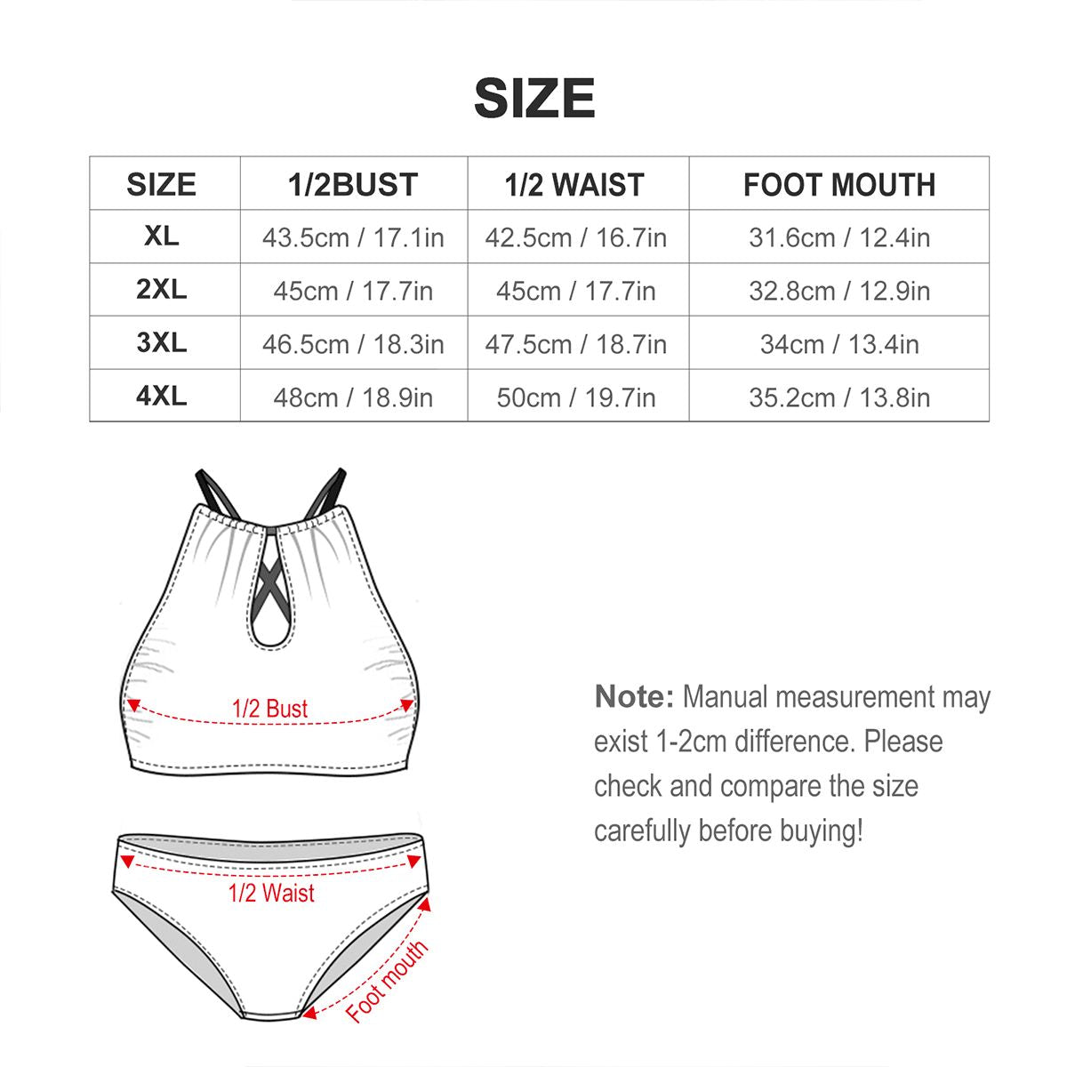 Plus Size HighWaisted Bikini Customized Services