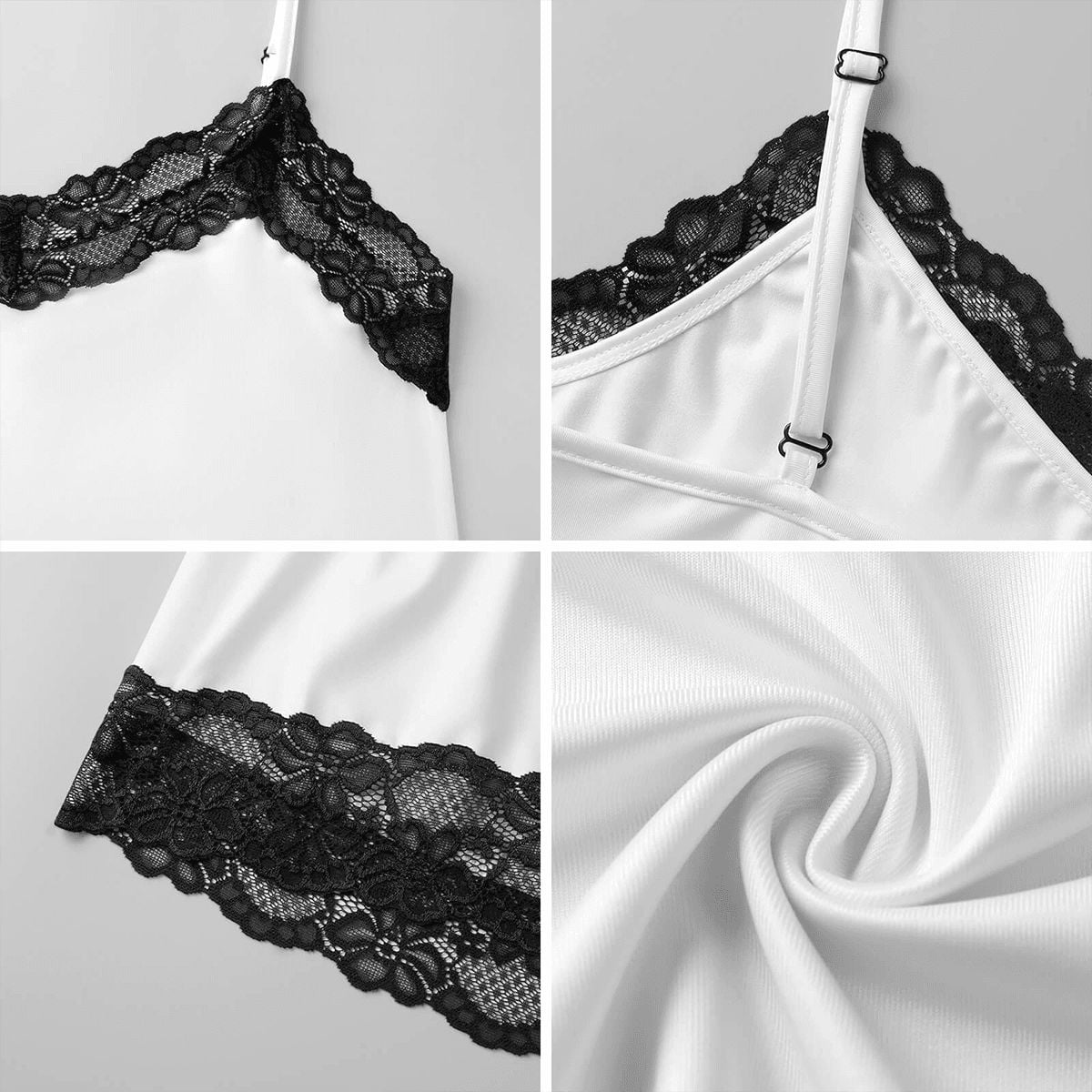 Women Cami Lace Pajama Set kiss print