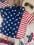 Classic American Flag Boys Button Down
